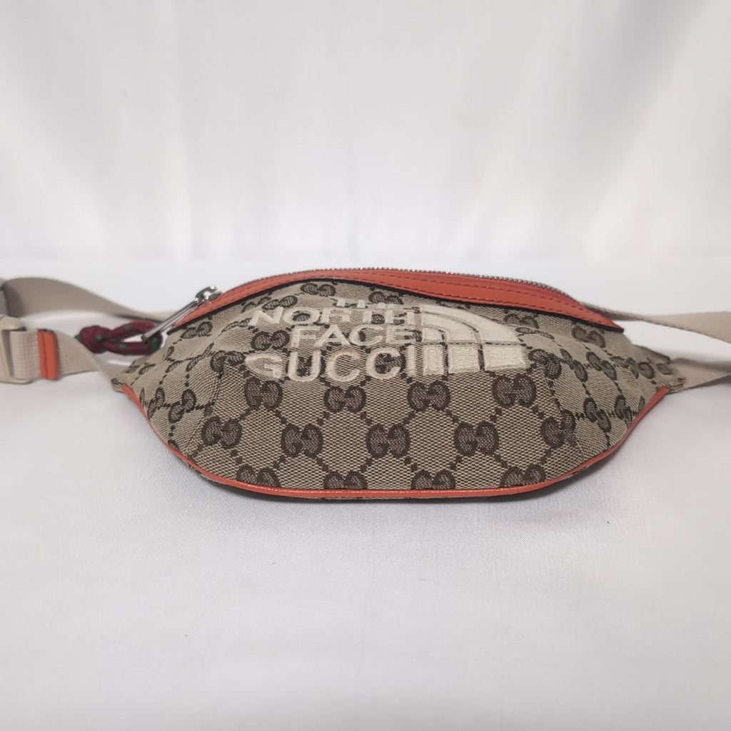 Gucci North Face Collaboration GG Canvas Belt Bag Orange — view 3