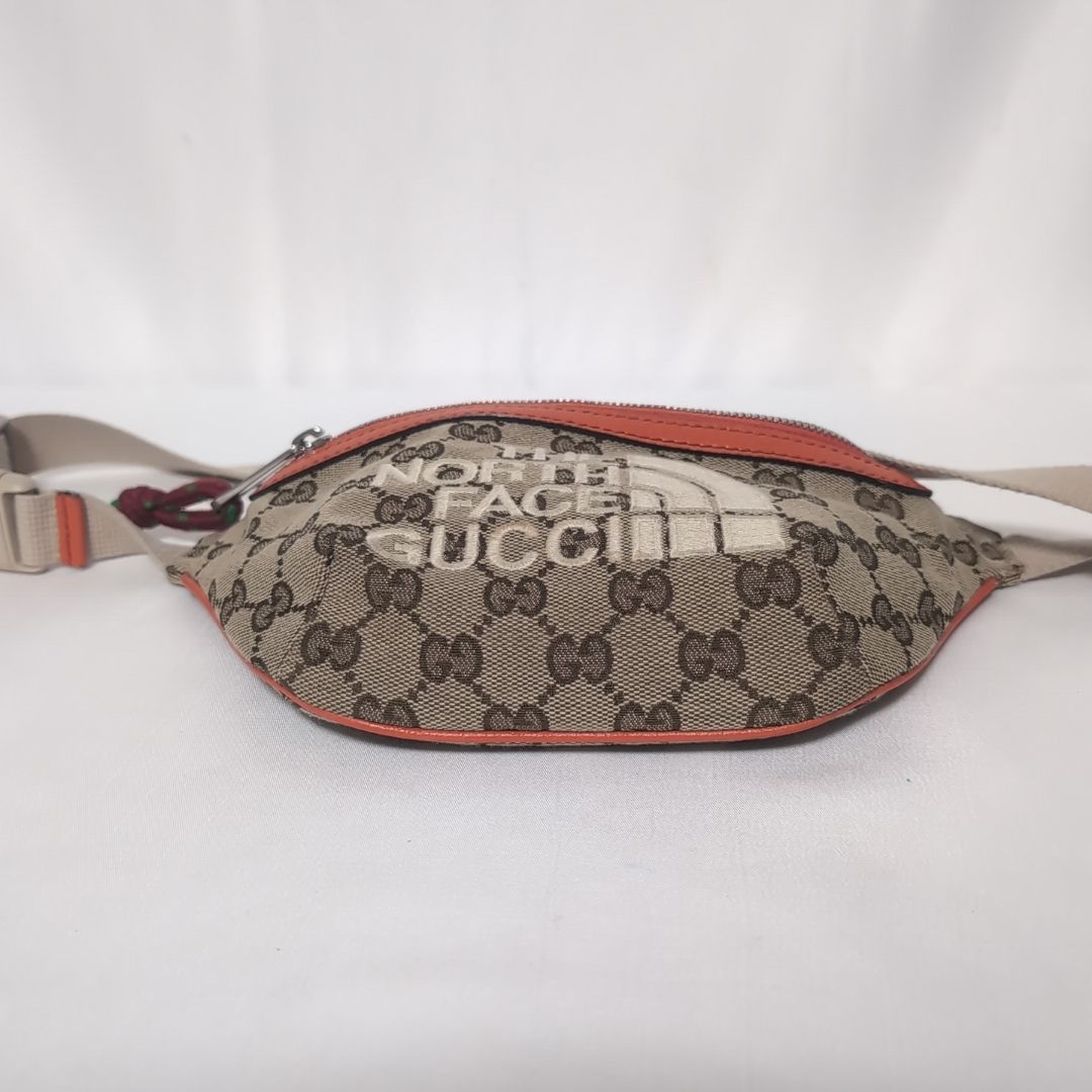 Gucci North Face Collaboration GG Canvas Belt Bag Orange — view 3