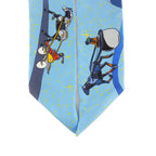 Hermes Twilly Space Darby Light Blue Silk All Over Pattern Scarf — view 3