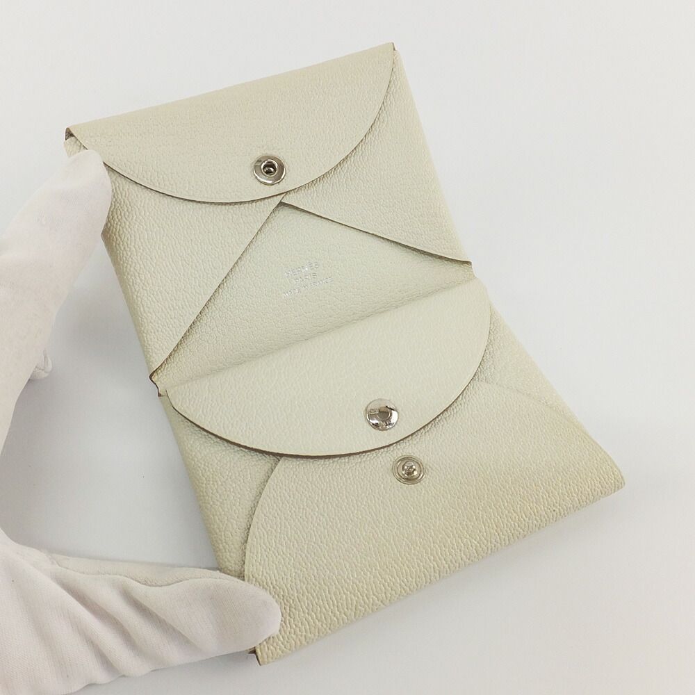 Hermes Calvi Duo Mushroom White Epsom Manufactured Around — view 7