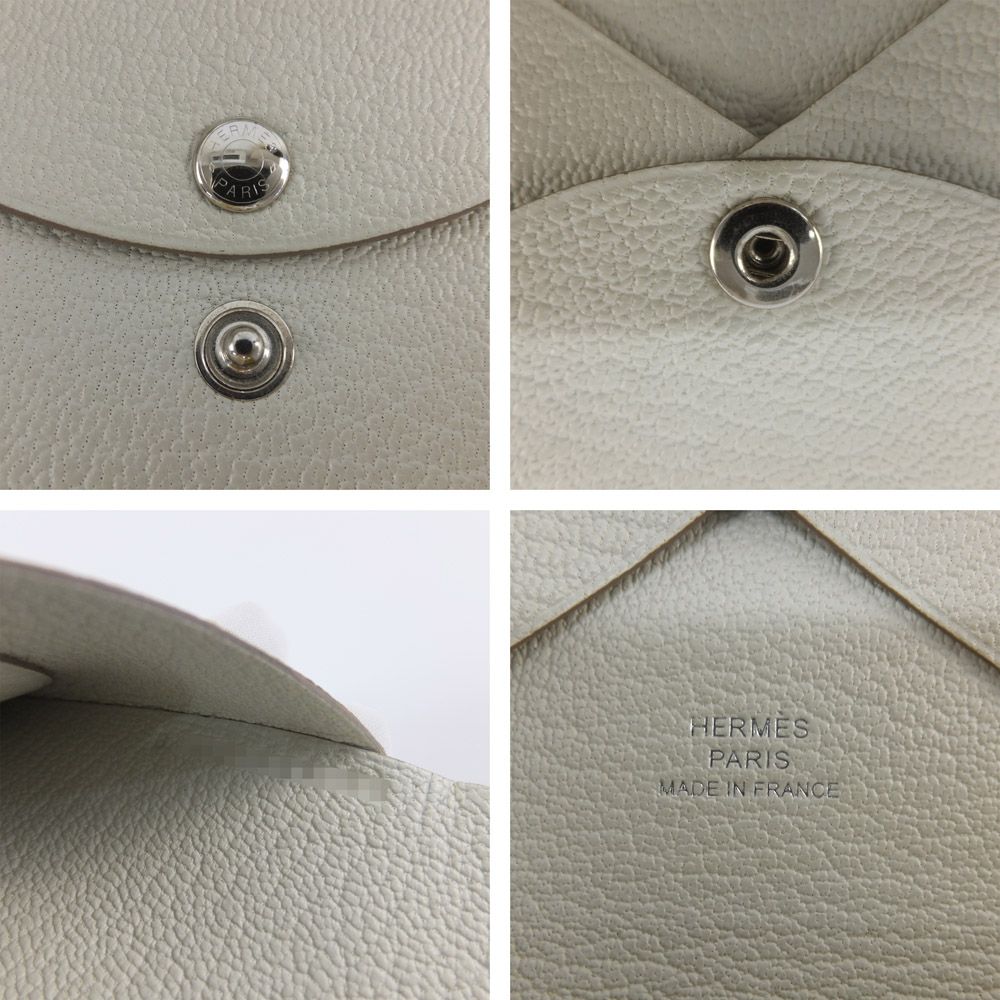 Hermes Calvi Duo Mushroom White Epsom Manufactured Around — view 8