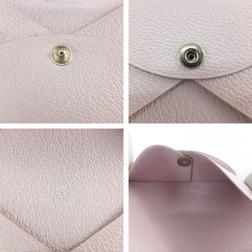Hermes Calvi Mauvepere Pink Chevre Manufactured Around — view 8