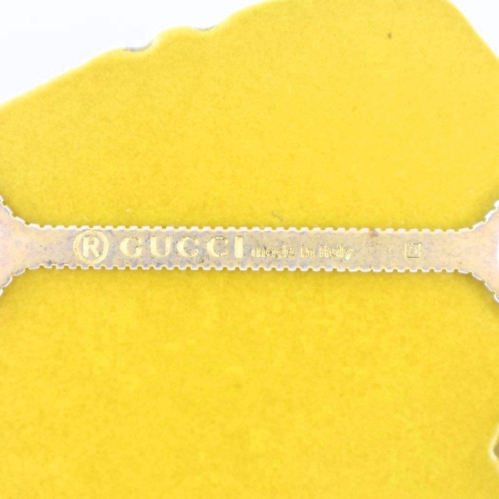 Gucci Taiga Head Brooch Rhinestone Decoration Brown — view 3