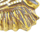 Gucci Taiga Head Brooch Rhinestone Decoration Brown — view 5