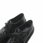 Saint Laurent Paris Creepers Loafers Pointed Toe Leather 37 Black Heel — view 7
