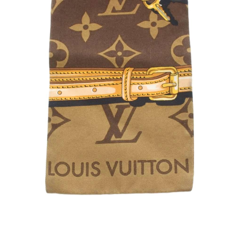 Louis Vuitton Bandeau Monogram Confidential Scarf Silk Brown — view 3