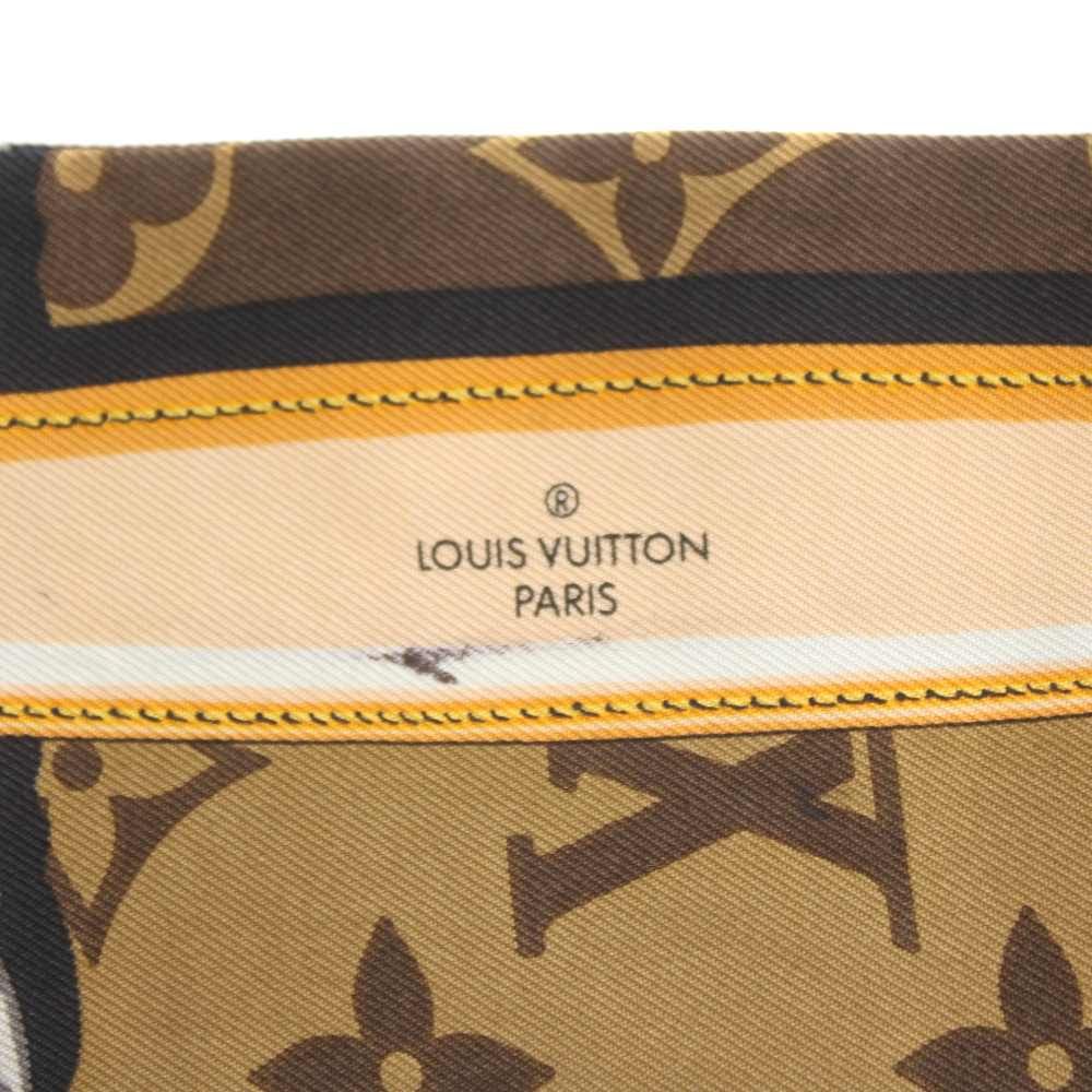 Louis Vuitton Bandeau Monogram Confidential Scarf Silk Brown — view 7