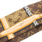 Louis Vuitton Bandeau Monogram Confidential Scarf Silk Brown — view 6