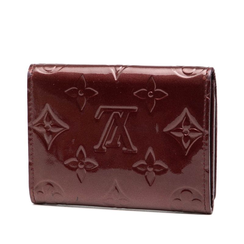 Louis Vuitton Monogram Vernis Envelope Carte de Visit Card Case Rouge Fauvist Purple — view 2