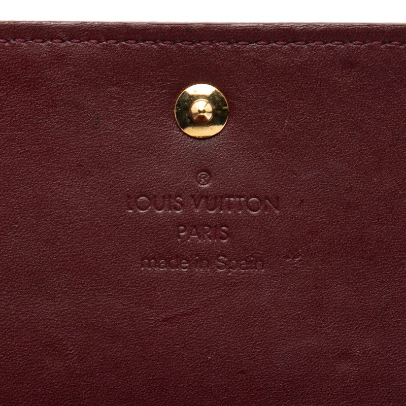 Louis Vuitton Monogram Vernis Envelope Carte de Visit Card Case Rouge Fauvist Purple — view 5