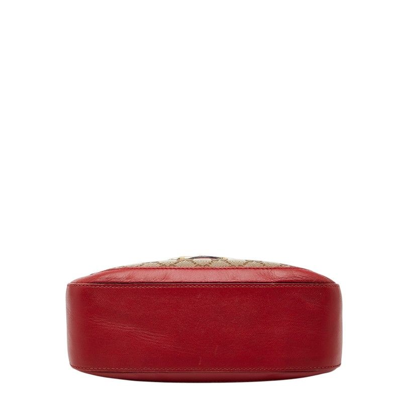 Gucci GG Canvas Sherry Shoulder Bag Beige Red — view 3