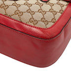 Gucci GG Canvas Sherry Shoulder Bag Beige Red — view 4
