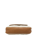 Loewe Anagram Studded Crossbody Shoulder Bag White Beige Canvas Leather — view 3