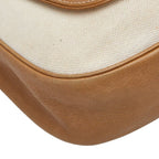 Loewe Anagram Studded Crossbody Shoulder Bag White Beige Canvas Leather — view 6