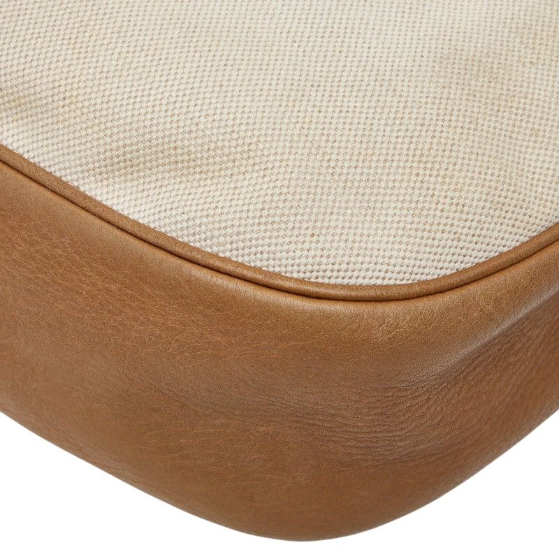 Loewe Anagram Studded Crossbody Shoulder Bag White Beige Canvas Leather — view 7
