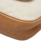 Loewe Anagram Studded Crossbody Shoulder Bag White Beige Canvas Leather — view 5