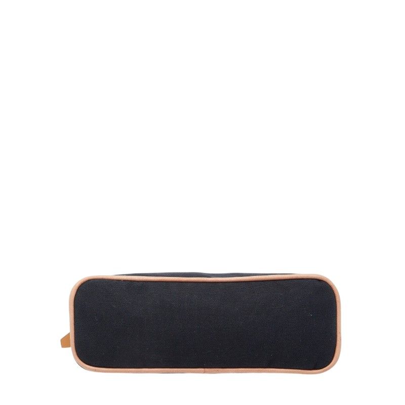 Hermes Bo Reed MM Black Canvas Leather Handbag — view 3