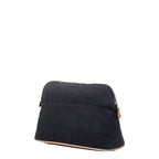 Hermes Bo Reed MM Black Canvas Leather Handbag — view 2