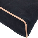 Hermes Bo Reed MM Black Canvas Leather Handbag — view 6