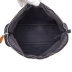 Hermes Bo Reed MM Black Canvas Leather Handbag — view 9