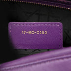 Dior Cannage Large 2-Way Shoulder Bag Purple Leather — view 7