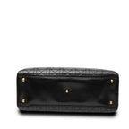 Dior Cannage Large 2-Way Shoulder Bag Black Leather — view 3