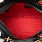 Dior Cannage Large 2-Way Shoulder Bag Black Leather — view 5