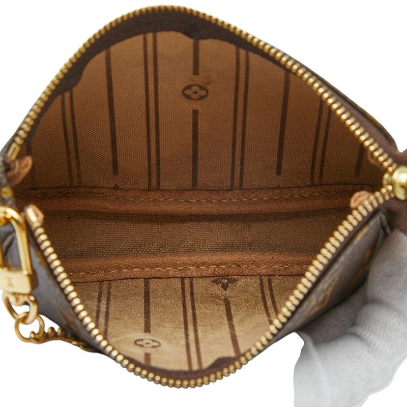 Louis Vuitton Monogram Mini Pochette Accessoire Chain Pouch Handbag — view 6