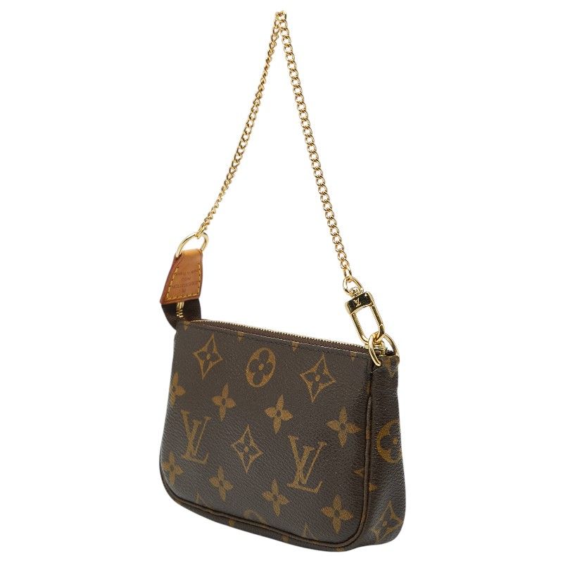 Louis Vuitton Monogram Mini Pochette Accessoire Chain Pouch Handbag — view 2