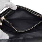 Dior CD Diamond Vertical Wallet Black Navy — view 7
