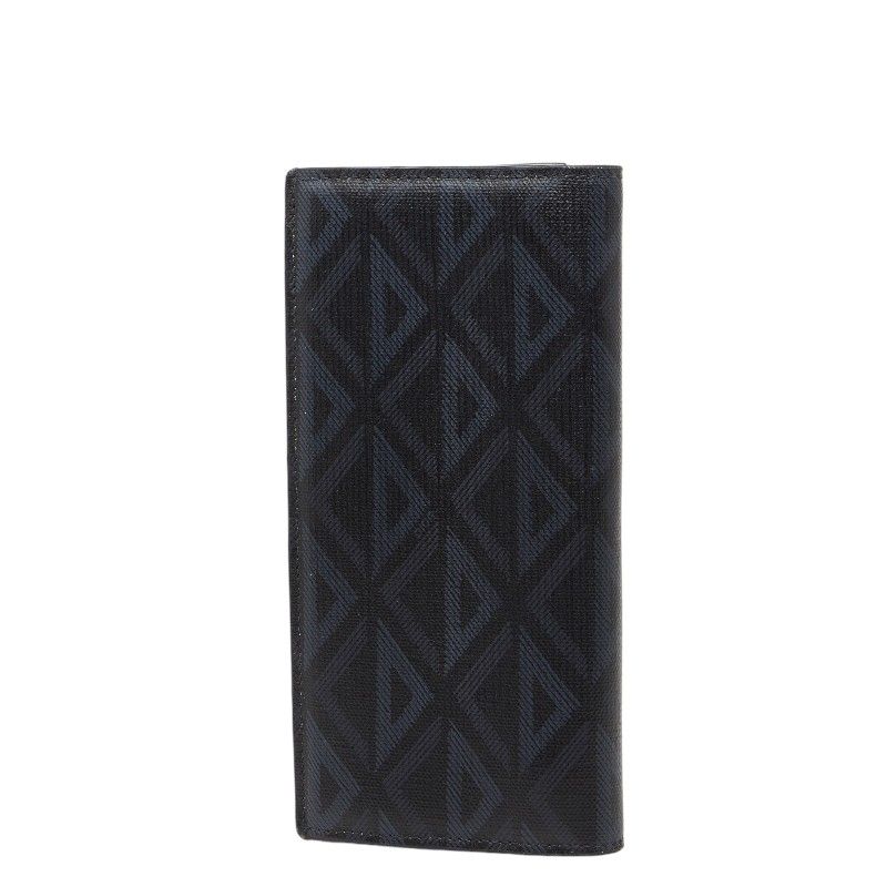 Dior CD Diamond Vertical Wallet Black Navy — view 2
