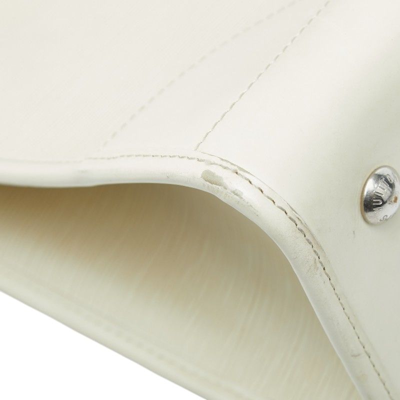 Louis Vuitton Epi Madeleine GM Tote Shoulder Bag Yvoir White Leather Yvoire — view 6