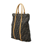 Fendi Zucca Tote Brown Beige Canvas Leather — view 2