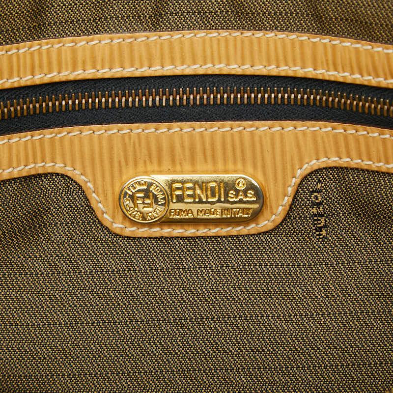 Fendi Zucca Tote Brown Beige Canvas Leather — view 8