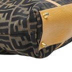 Fendi Zucca Tote Brown Beige Canvas Leather — view 5