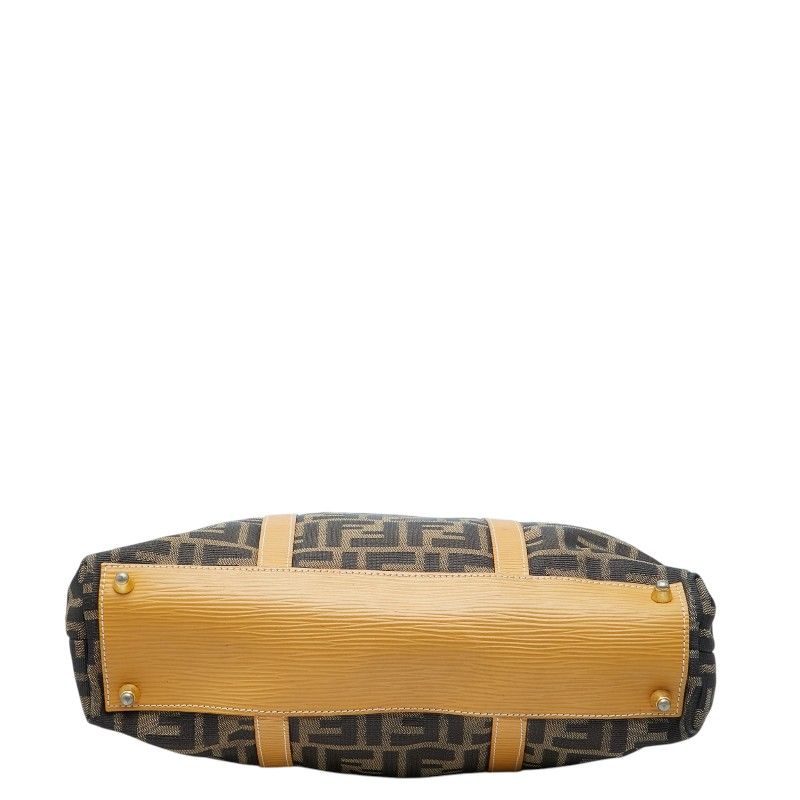 Fendi Zucca Tote Brown Beige Canvas Leather — view 3