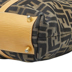 Fendi Zucca Tote Brown Beige Canvas Leather — view 4