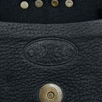 Celine Studded Crossbody Mini Shoulder Bag Pochette Black Leather — view 7