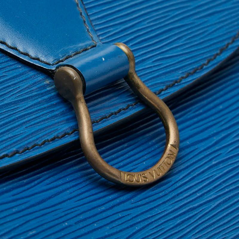 Louis Vuitton Epi Saint Cloud Crossbody Shoulder Bag Toledo Blue Leather — view 9