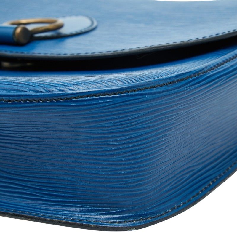 Louis Vuitton Epi Saint Cloud Crossbody Shoulder Bag Toledo Blue Leather — view 6
