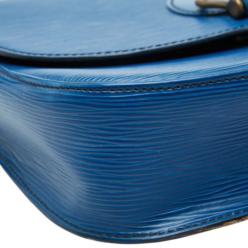 Louis Vuitton Epi Saint Cloud Crossbody Shoulder Bag Toledo Blue Leather — view 7
