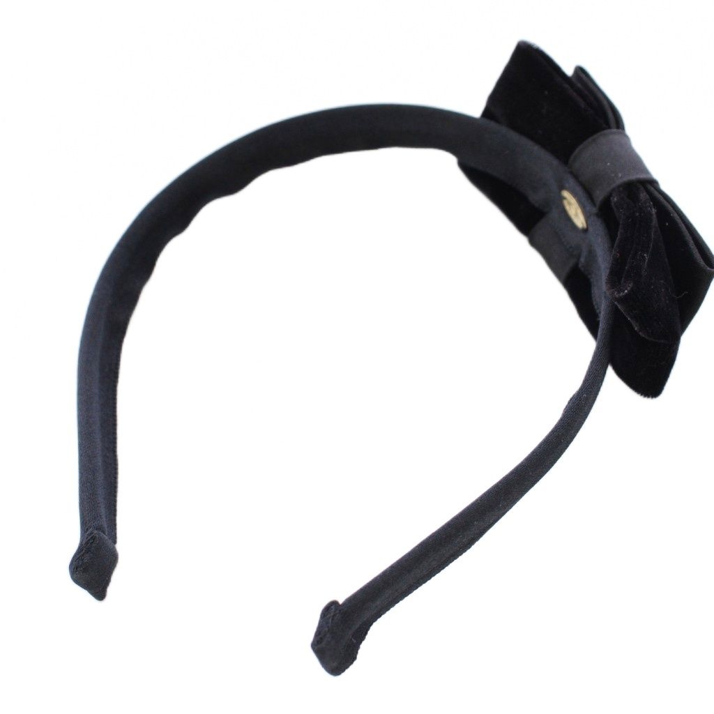 Chanel Headband Ribbon Velvet Black TK Shoulder Bag — view 2