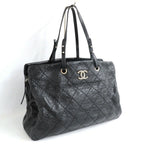 Chanel on the Road Tote CC Logo Black Silver — view 3