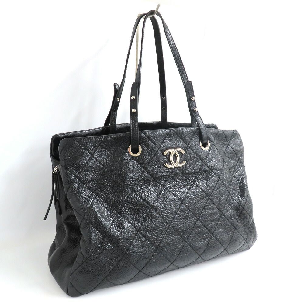 Chanel on the Road Tote CC Logo Black Silver — view 3