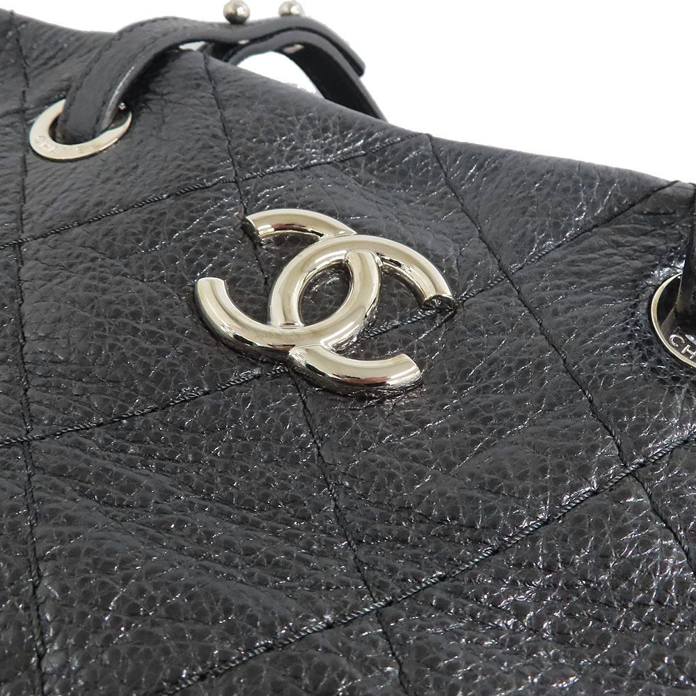Chanel on the Road Tote CC Logo Black Silver — view 6