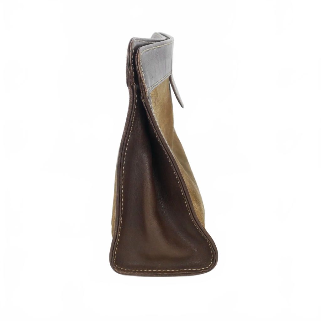 Loewe Anagram Suede Clutch Vintage Brown — view 3