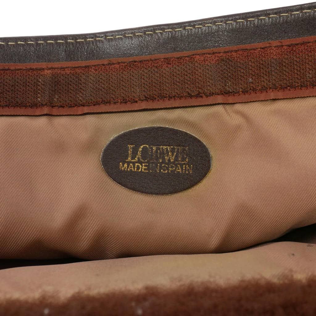 Loewe Anagram Suede Clutch Vintage Brown — view 8