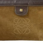 Loewe Anagram Suede Clutch Vintage Brown — view 2