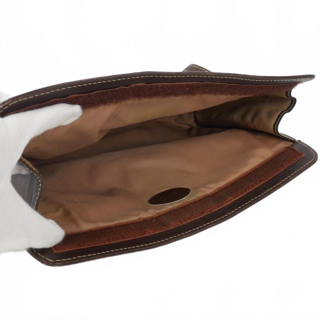 Loewe Anagram Suede Clutch Vintage Brown — view 7
