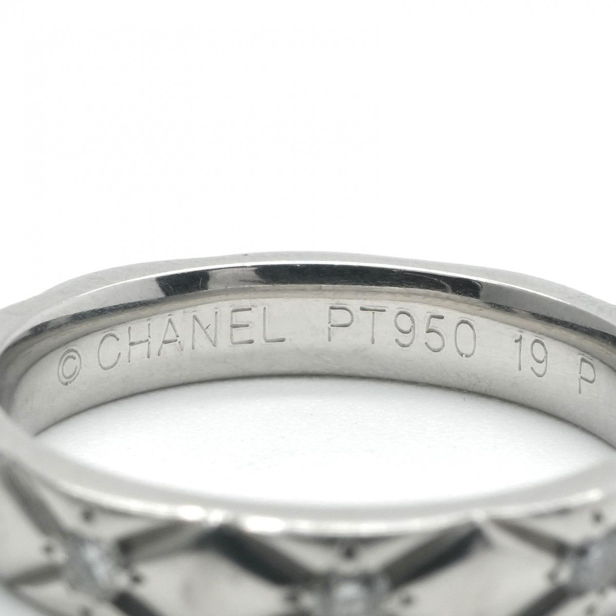 Chanel Quilted Coco Crush Ring Silver Wedding Pair Marriage — view 5